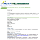 Inquiry Discussion of Simple Machines