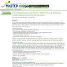 Investigating Ecosystems: Determining Feeding Relationships Among Organisms