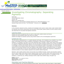Investigating Chromatography: Separating Pigments
