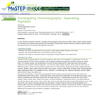 Investigating Chromatography: Separating Pigments