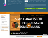 Simple analysis of cost per job saved from stimulus