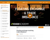 Floating exchange resolving trade imbalance
