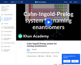 Organic Chemistry: Cahn-Ingold-Prelog System for Naming Enantiomers