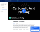 Organic Chemistry: Carboxylic Acid Naming