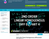 Differential Equations: 2nd Order Linear Homogeneous Differential Equations 4