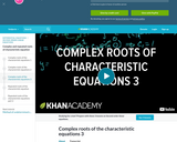 Differential Equations: Complex Roots of the Characteristic Equations 3