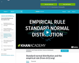 Statistics: CK12.org Exercise: Standard Normal Distribution and the Empirical Rule