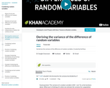 Statistics: Variance of Differences of Random Variables