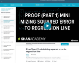 Statistics: Proof (Part 1) Minimizing Squared Error to Regression Line