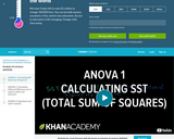 Statistics: ANOVA 1 - Calculating SST (Total Sum of Squares)