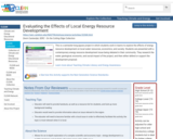 Evaluating the Effects of Local Energy Resource Development