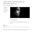 Case study: criminal justice & domestic violence