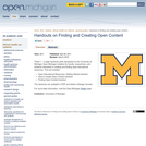 Handouts on Finding and Creating Open Content