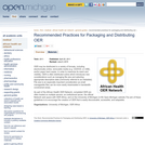 Recommended Practices for  Packaging and Distributing OER