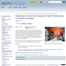 Workshops in End-of-Life Training for Health Professionals in Children's Hospitals