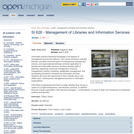 Management of Libraries and Information Services