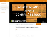 Finance & Economics: What It Means to Buy a Company's Stock