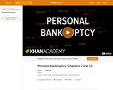 Personal bankruptcy Chapters 7 and 13