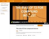 The rule of 72 for compound interest