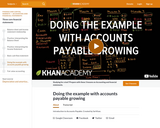 Doing the example with accounts payable growing