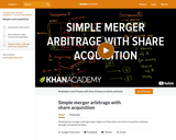 Simple merger arbitrage with share acquisition