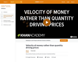 Finance & Economics: Velocity of Money Rather than Quantity Driving Prices