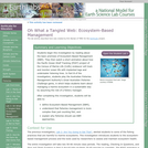 Lab 3: Oh What a Tangled Web: Ecosystem-Based Management