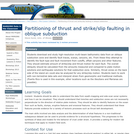 Partitioning of thrust and strike/slip faulting in oblique subduction