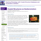 Crystal Structures as Geobarometers