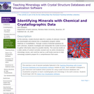 Identifying Minerals with Chemical and Crystallographic Data