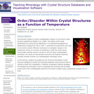 Order/Disorder Within Crystal Structures as a Function of Temperature