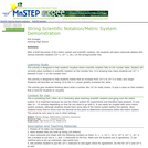 String Scientific Notation/Metric System Demonstration