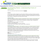 Investigating Motion:  Understanding Frame of Reference