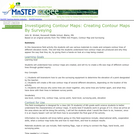 Investigating Contour Maps: Creating Contour Maps By Surveying