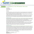 Investigation of the Minnehaha Falls Area