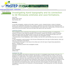 Investigating Karst Topography and Its Connection to SE Minnesota Sinkholes and Cave Formations