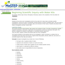 Beginning Scientific Inquiry with Water Kits