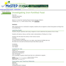 Investigating Iron-Fortified Food