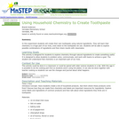 Using Household Chemistry to Create Toothpaste