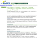 Investigating Electricity:  Testing for Electrical Conductivity (Conductors and Insulators) Using a Variety of Materials