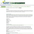 Evaporation: Investigating Factors That Affect It