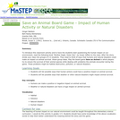 Save an Animal Board Game - Impact of Human Activity or Natural Disasters