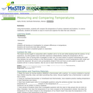 Measuring and Comparing Temperatures