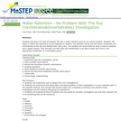 Water Retention - No Problem With The Key (Vertebrates & Invertebrates) Investigation