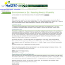 Environmental Education: Reading Poetry Fluently