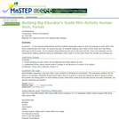 Building Big Educator's Guide Mini-Activity Human Arch, Forces