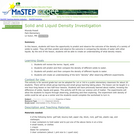 Solid and Liquid Density Investigation