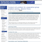 Context-Rich Problem for Cooperative Group Problem Solving - Electric Force