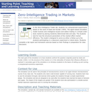 Zero-Intelligence Trading in Markets