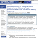 Using Census Data to Identify a Town's Housing Needs:  A Student/Faculty Collaborative Research and Service Learning Experience